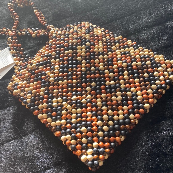 Zara Wood Beaded Bag - Picture 3 of 8